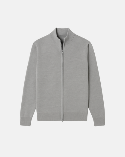 Cardigan Homme Maille Fine Zippé Coupe Ajustée - PanierRoyale