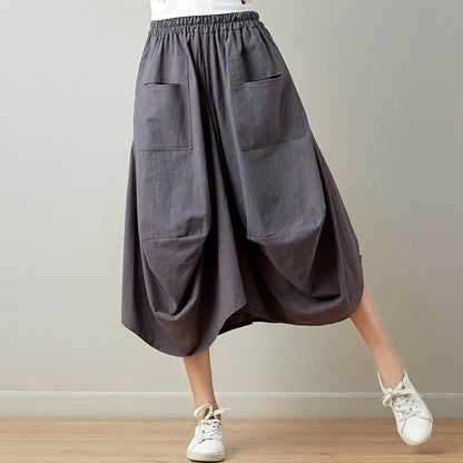 Pantalon Confortable Élastique avec Ceinture Réglable