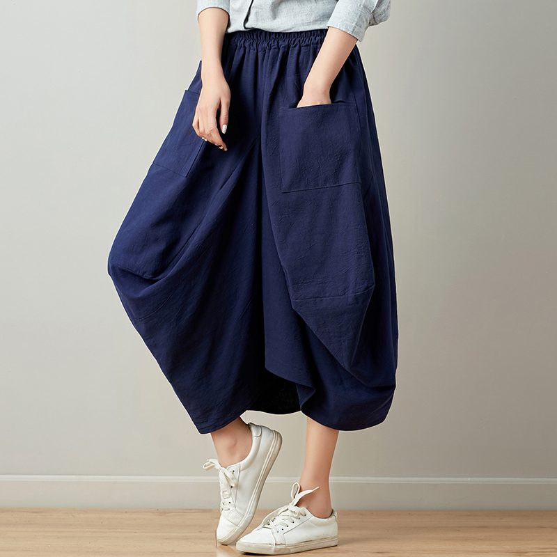 Pantalon Confortable Élastique avec Ceinture Réglable