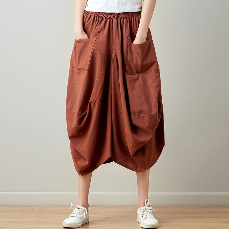 Pantalon Confortable Élastique avec Ceinture Réglable