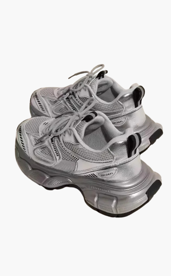 Baskets dames mesh confort et sport, semelle tendance gris