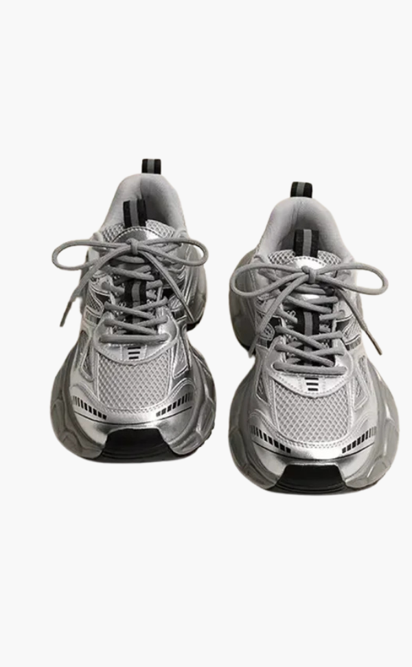 Baskets dames mesh confort et sport, semelle tendance gris