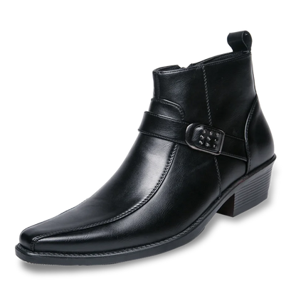 Bottes Chelsea Homme Cuir Noir Élégant