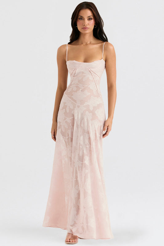 Robe de Soirée Élégante en Fleurs avec Dos Décolleté - PanierRoyale
