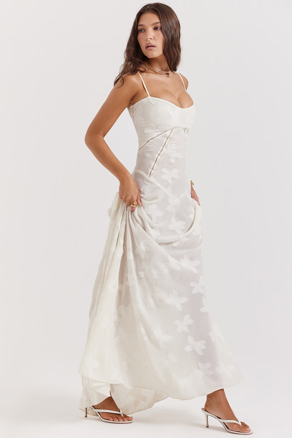 Robe de Soirée Chic en Dentelle avec Bretelles Réglables