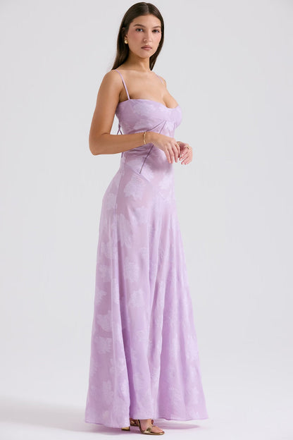 Robe de Soirée Chic en Dentelle avec Bretelles Réglables