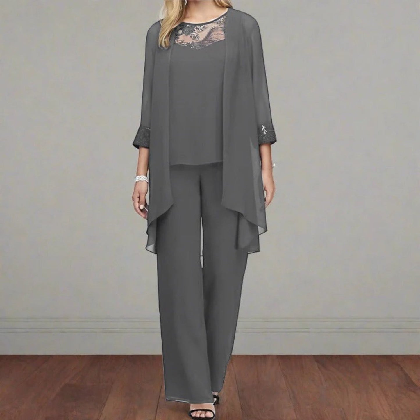 Robe Femme Ensemble Trois Pièces Chic et Élégant