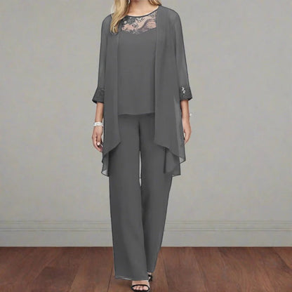 Robe Femme Ensemble Trois Pièces Chic et Élégant