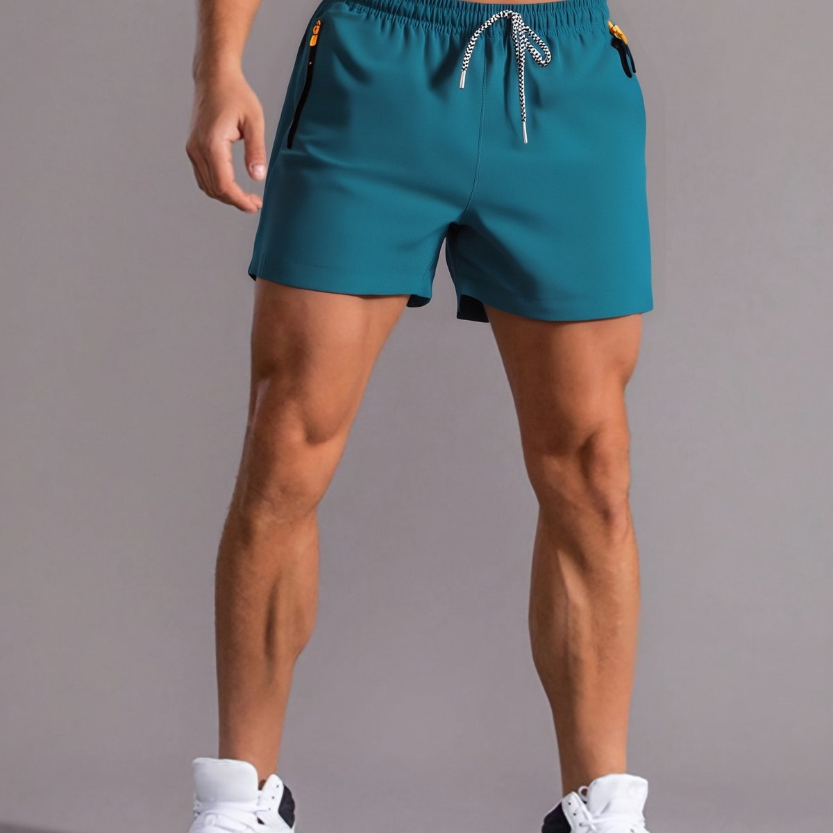 Short de sport confortable avec poches fermées et cordon ajustable