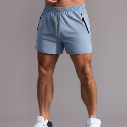 Short de sport confortable avec poches fermées et cordon ajustable - luxestyle