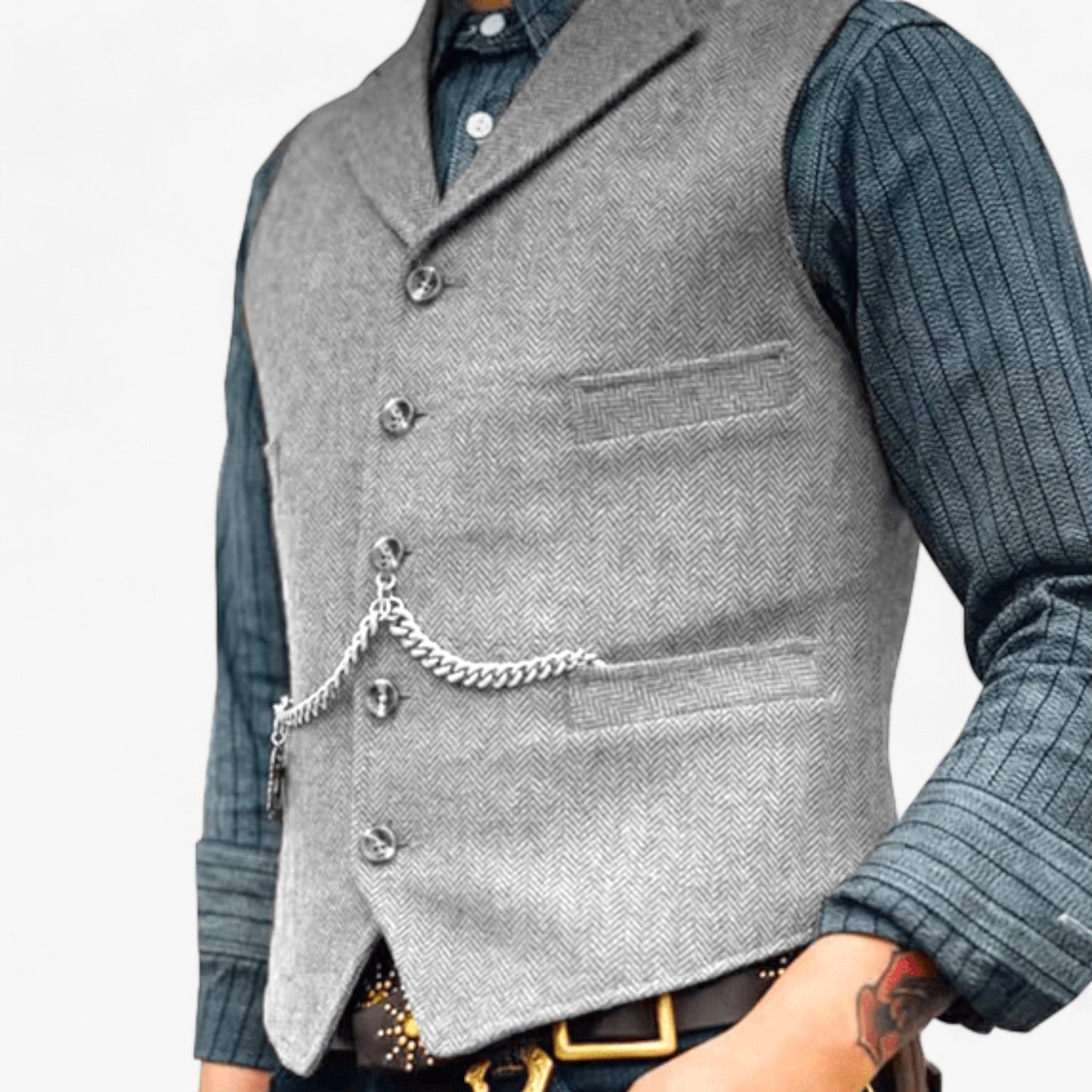 Gilet Classique Femme Élégant avec Poches