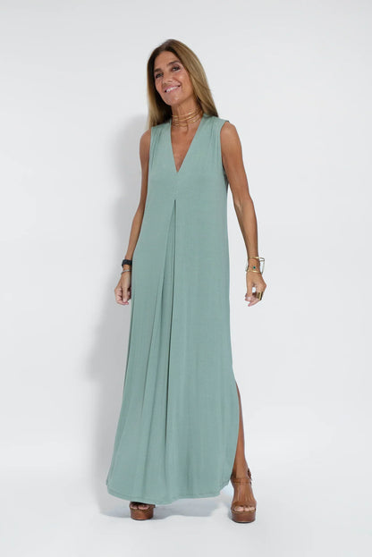 Robe Femme Coton Doux et Confortable avec Gilet