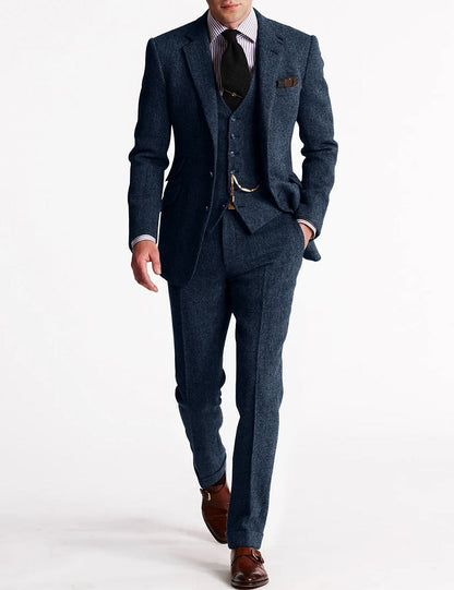 Costume Homme 3 Pièces Noir Classique Taille Personnalisée