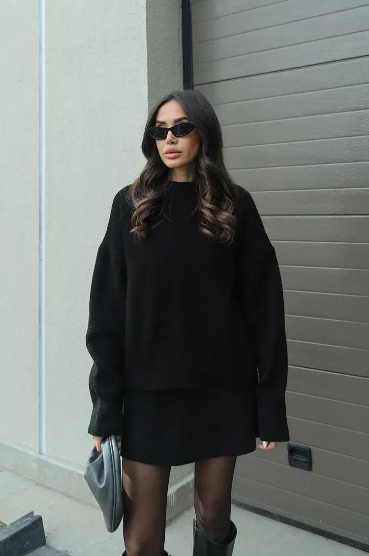 Robe Deux Pièces Femme Col Rond Court