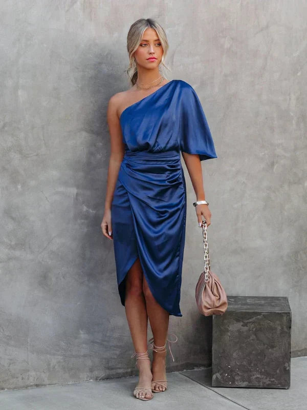 Robe Asymétrique Femme Taille Mi-Longue