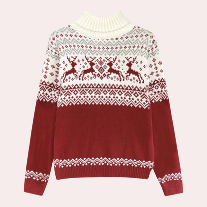 Pull Col Roulé Femme Élégant Hiver - PanierRoyale
