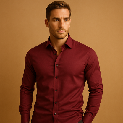Chemise Homme Stretch Coupe Slim Confort Moderne - PanierRoyale
