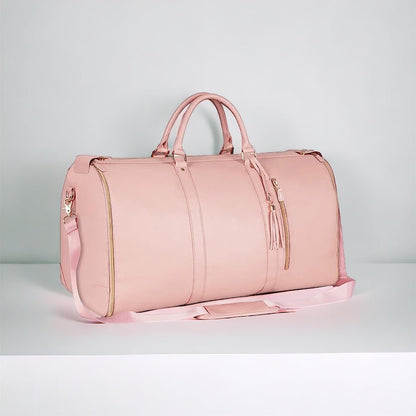 Valise Voyage Toile Noire avec Poignées Cuir