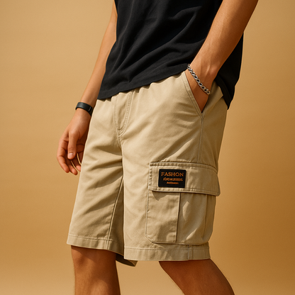 Pantalon Chino Court Multi-Poches Décontracté