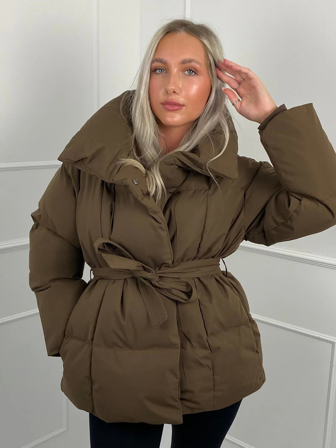 Manteau Hiver Femme à Ceinture Élégant