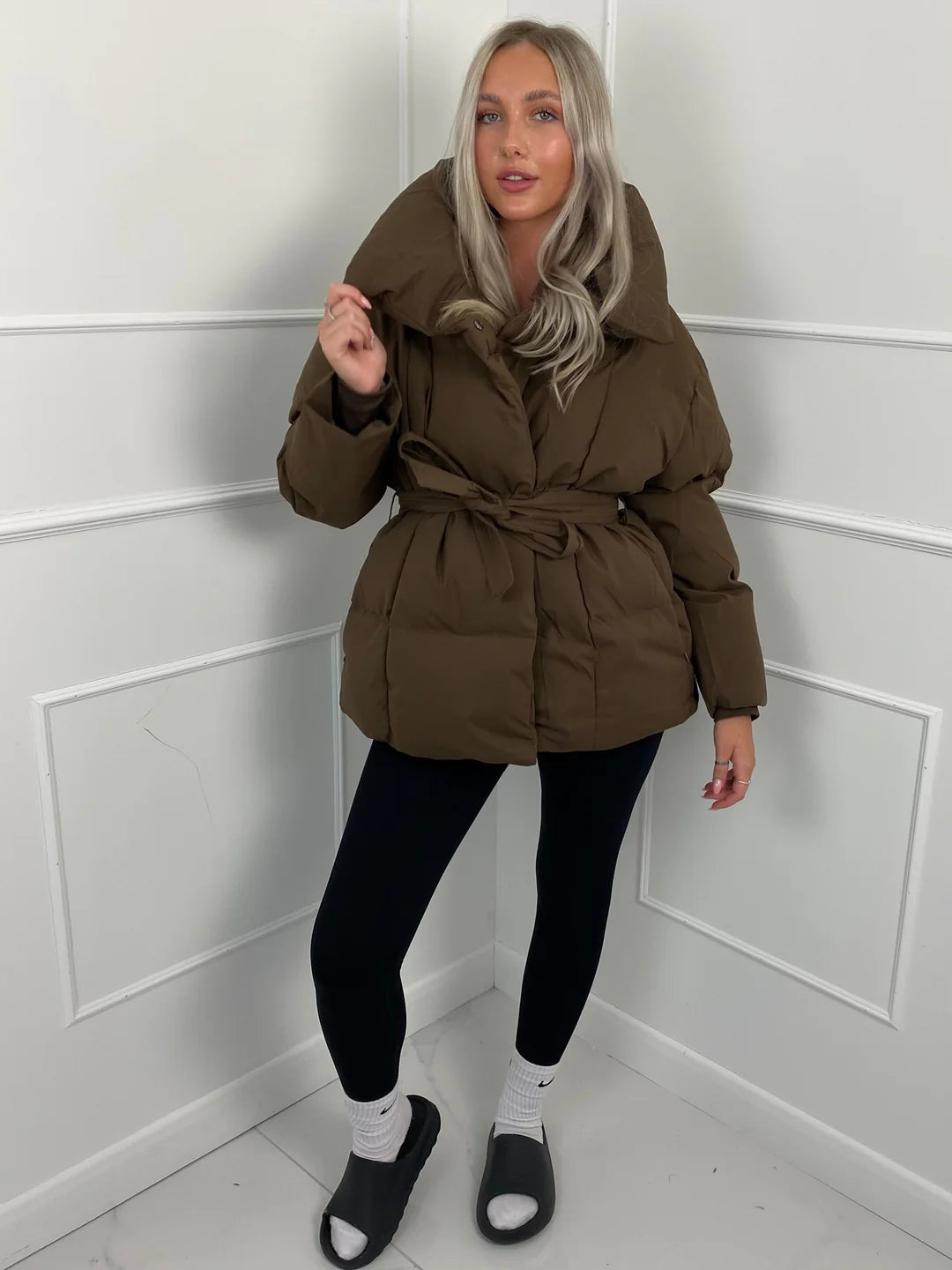 Manteau Hiver Femme à Ceinture Élégant