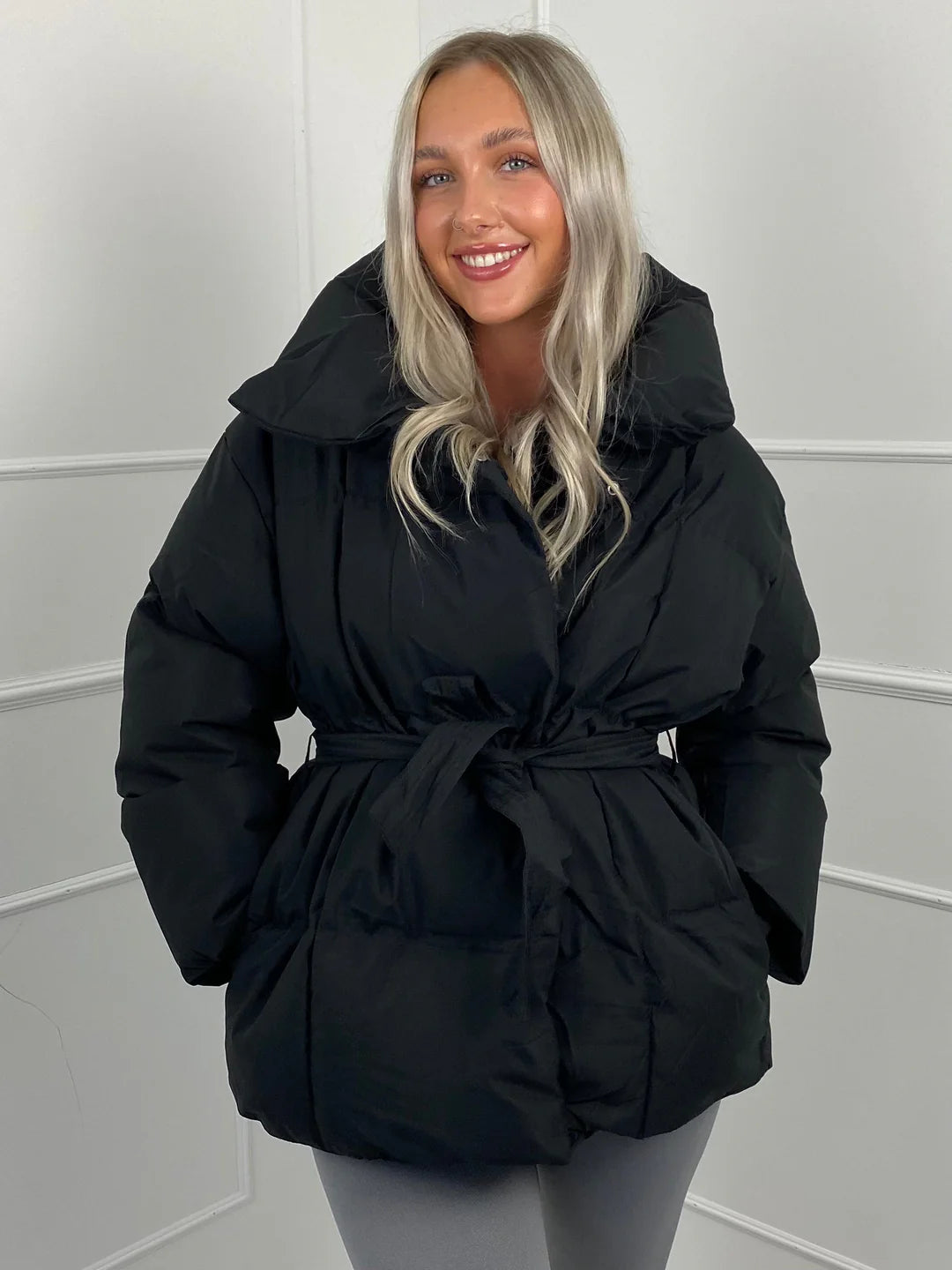 Manteau Hiver Femme à Ceinture Élégant