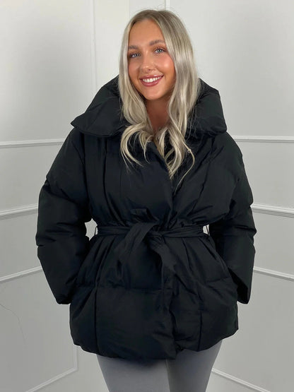 Manteau Hiver Femme à Ceinture Élégant