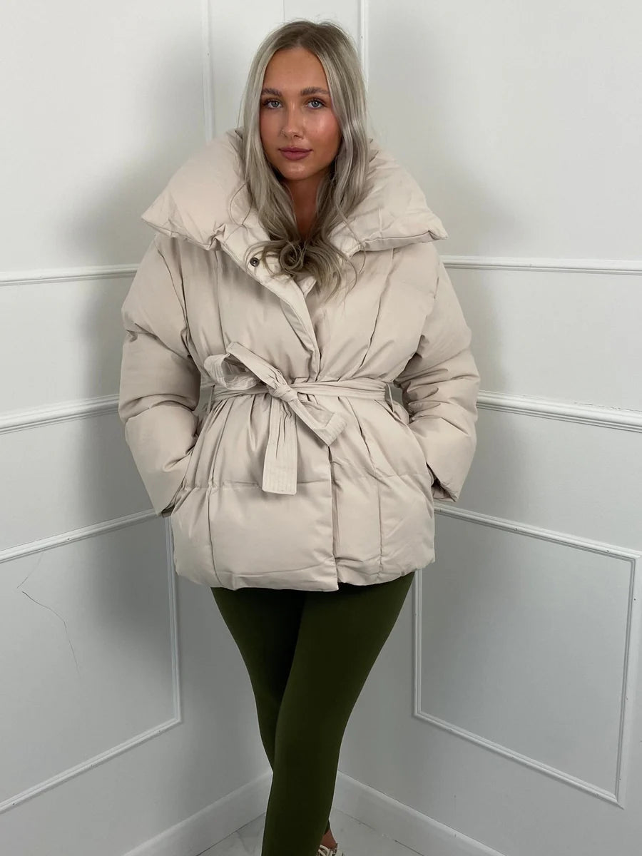 Manteau Hiver Femme à Ceinture Élégant
