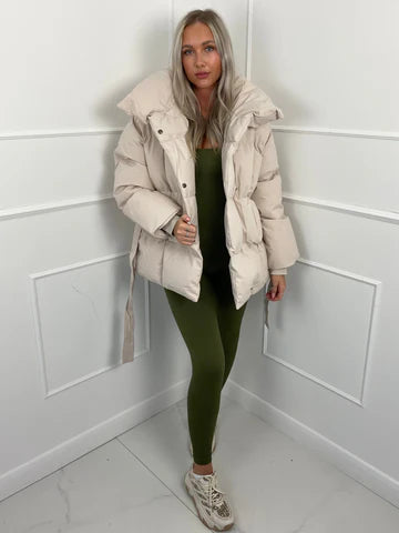 Manteau Hiver Femme à Ceinture Élégant