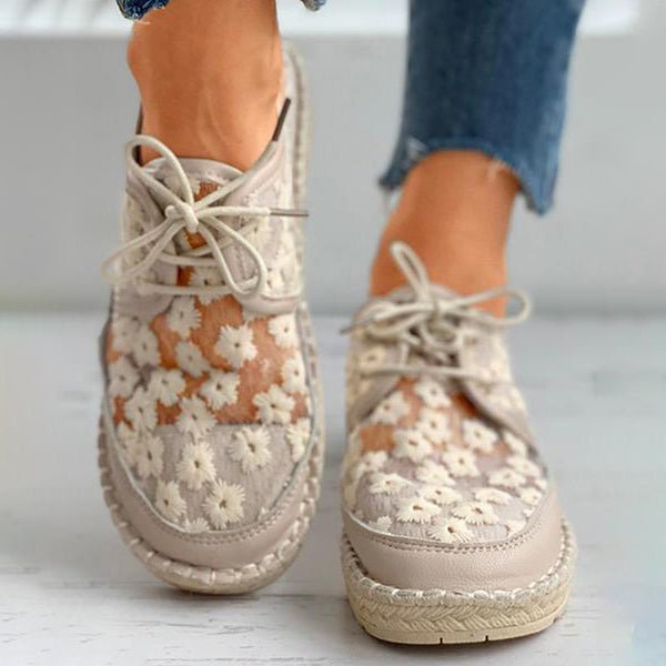 Chaussures femme à fleurs décontractées et tendance - PanierRoyale