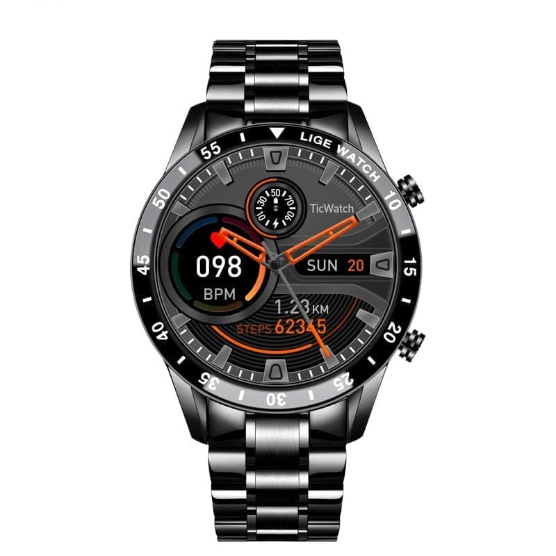 Montre Connectée Homme Acier Inoxydable Design Élégant