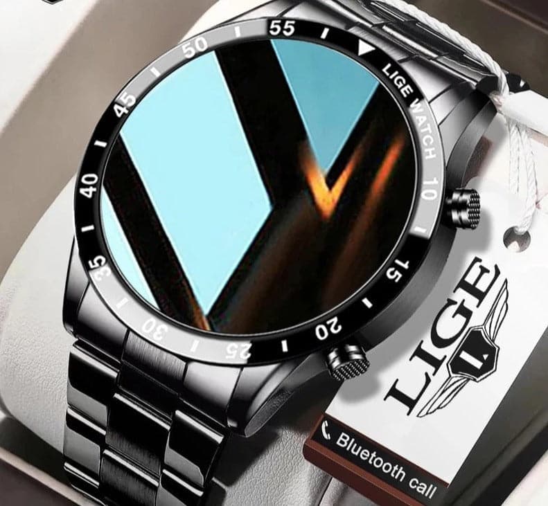 Montre Connectée Homme Acier Inoxydable Design Élégant - PanierRoyale