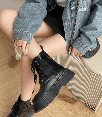 Bottines Élégantes en Cuir pour Femme, Confortables et Chic