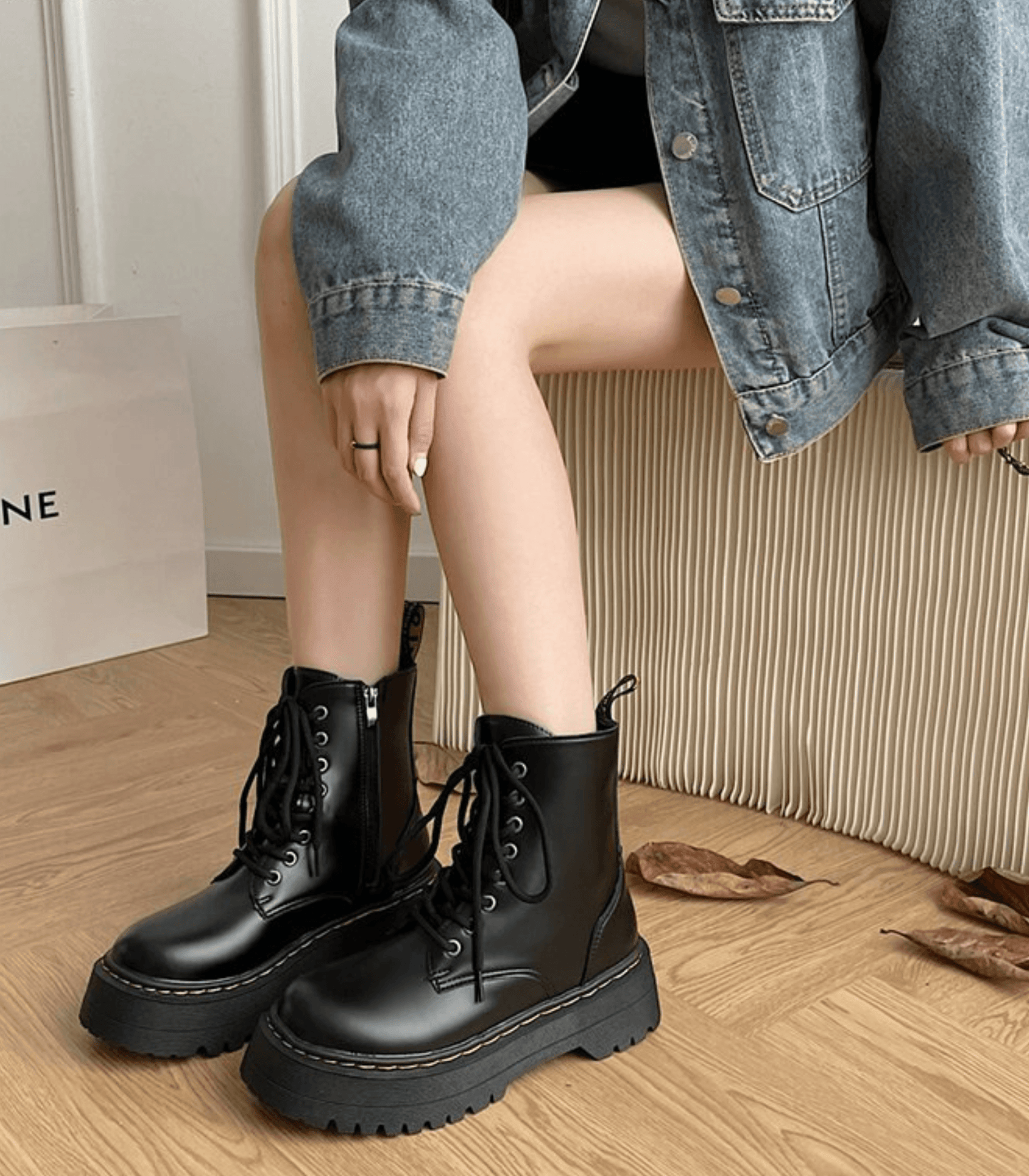 Bottines Élégantes en Cuir pour Femme, Confortables et Chic