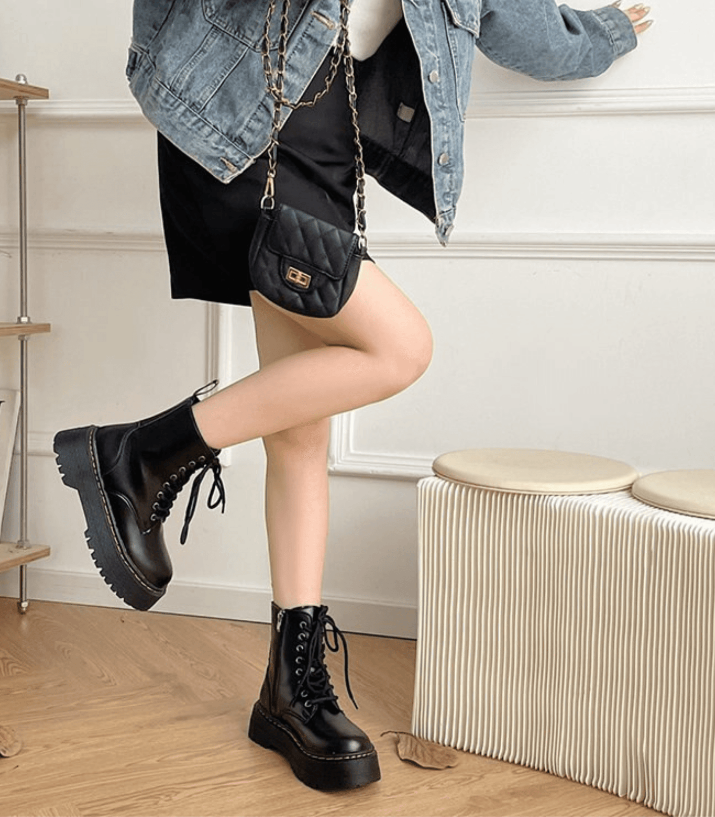 Bottines Élégantes en Cuir pour Femme, Confortables et Chic