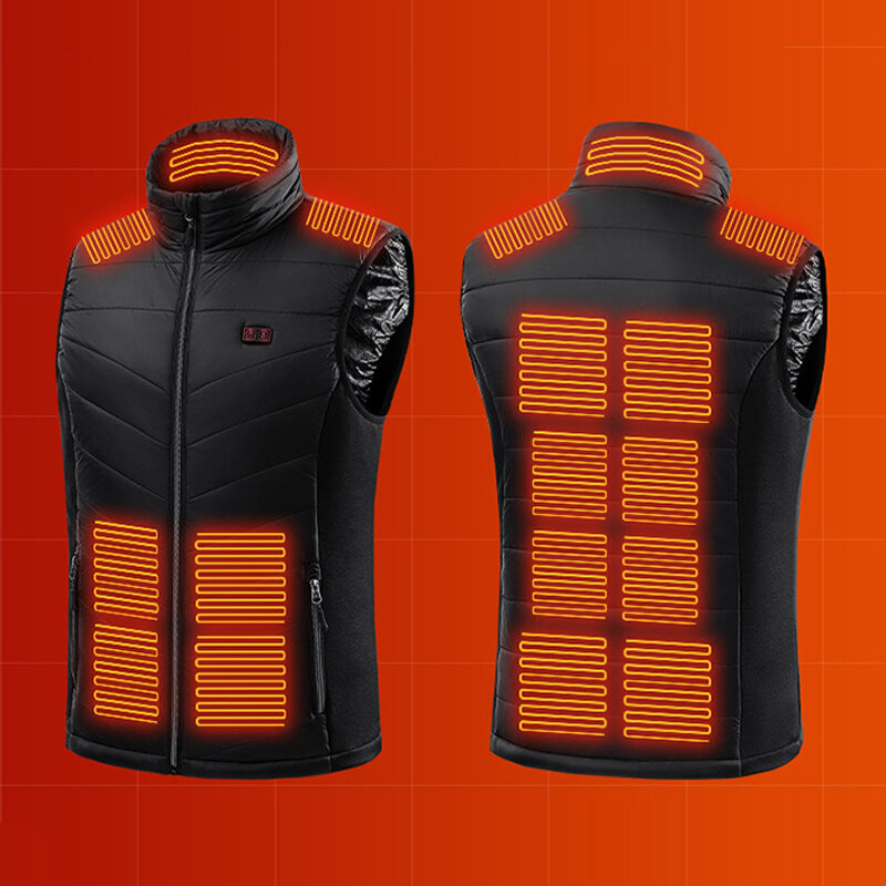 Gilet de Chasse Électrique Chauffant Unisexe Noir