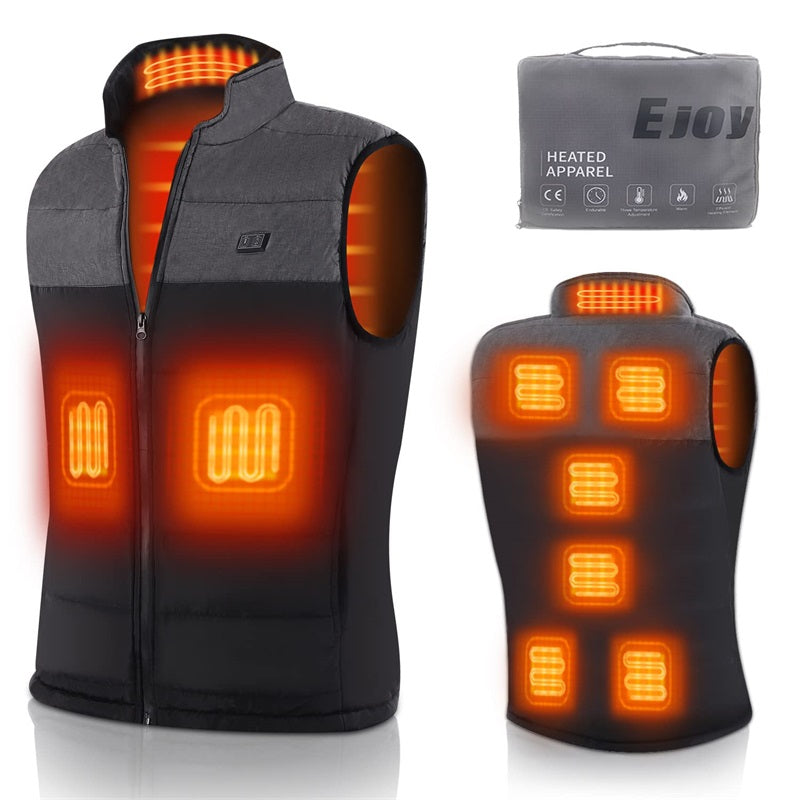 Gilet de Chasse Électrique Chauffant Unisexe Noir