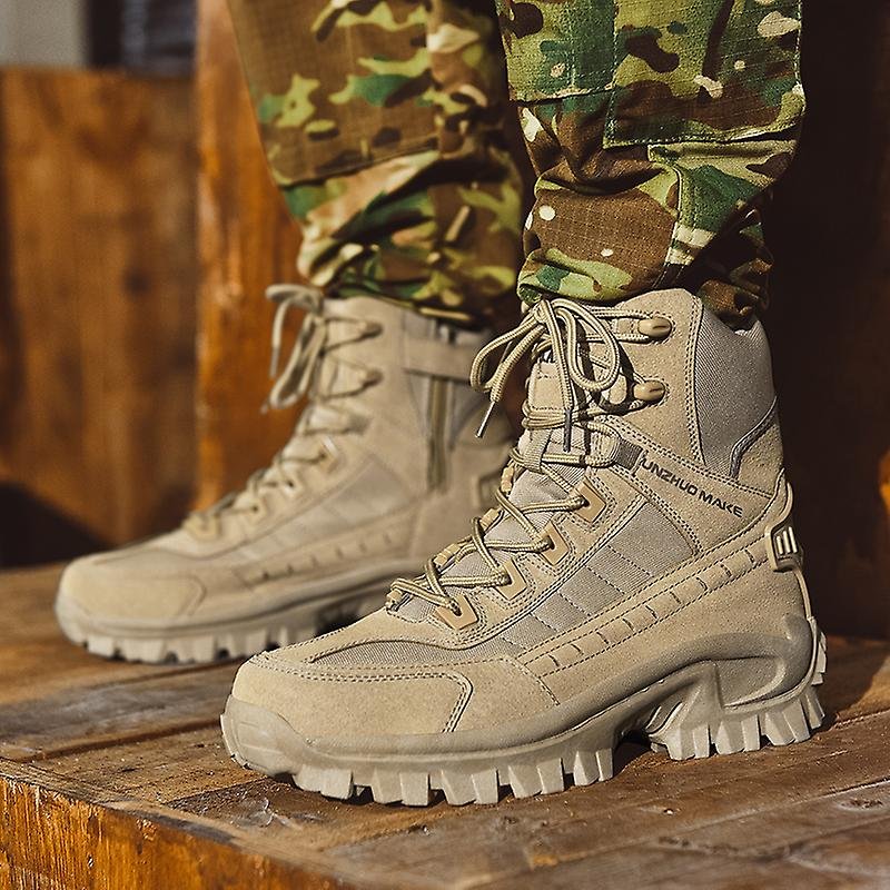 Bottes de randonnée en cuir brun homme - PanierRoyale
