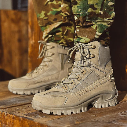 Bottes de randonnée en cuir brun homme - PanierRoyale