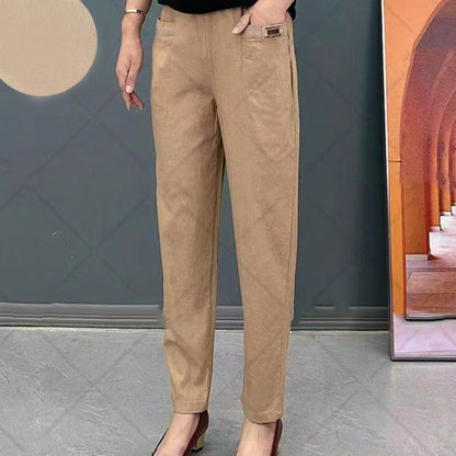 Pantalon Femme Coton Confort - Coupe Relâchée et Résistant