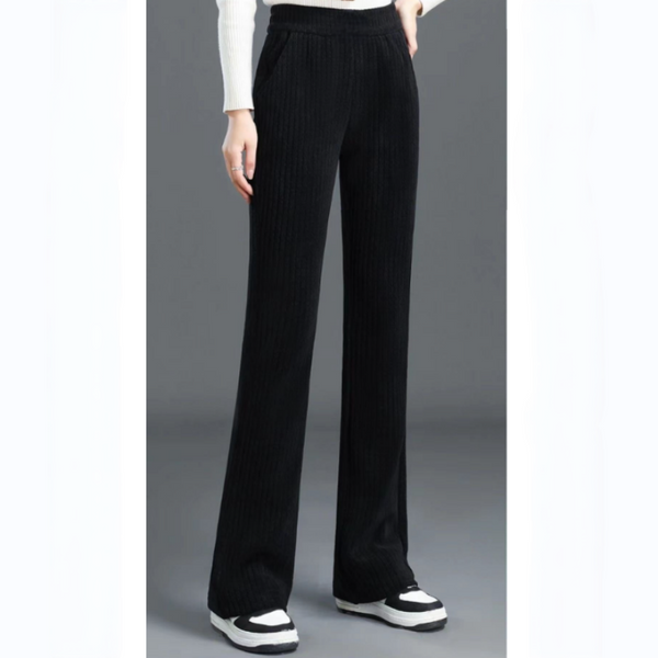 Pantalon large Confort avec ceinture élastique et poches latérales