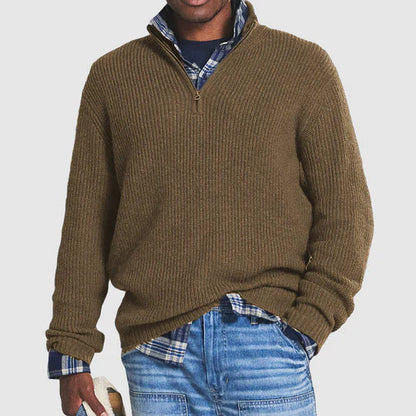 Pull Molleton Élégant pour Homme avec Fermeture Éclair