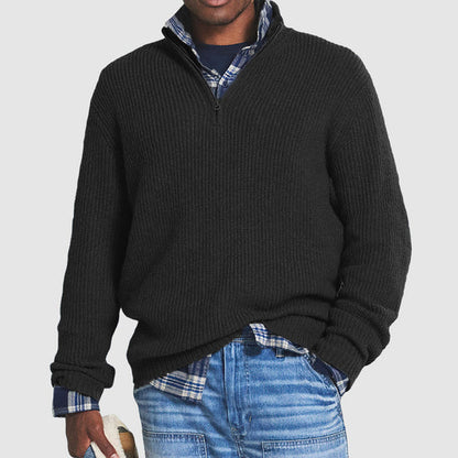 Pull Molleton Élégant pour Homme avec Fermeture Éclair - PanierRoyale