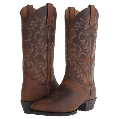 Bottes Cowboy Femmes Élégantes à Talons Bas - BerlinGlamour