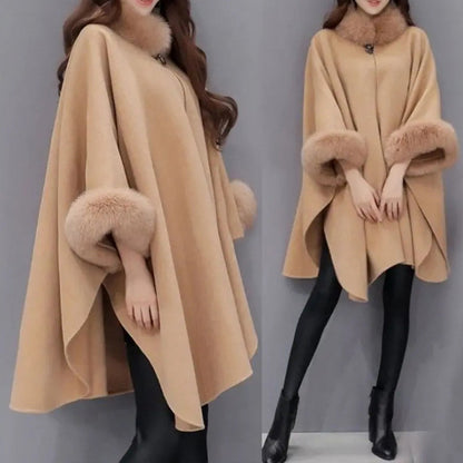 Manteau Femme Chic Col Large pour Automne-Hiver