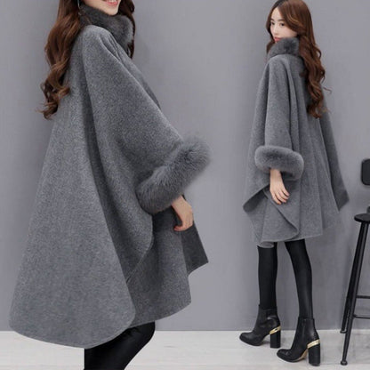 Manteau Femme Chic Col Large pour Automne-Hiver