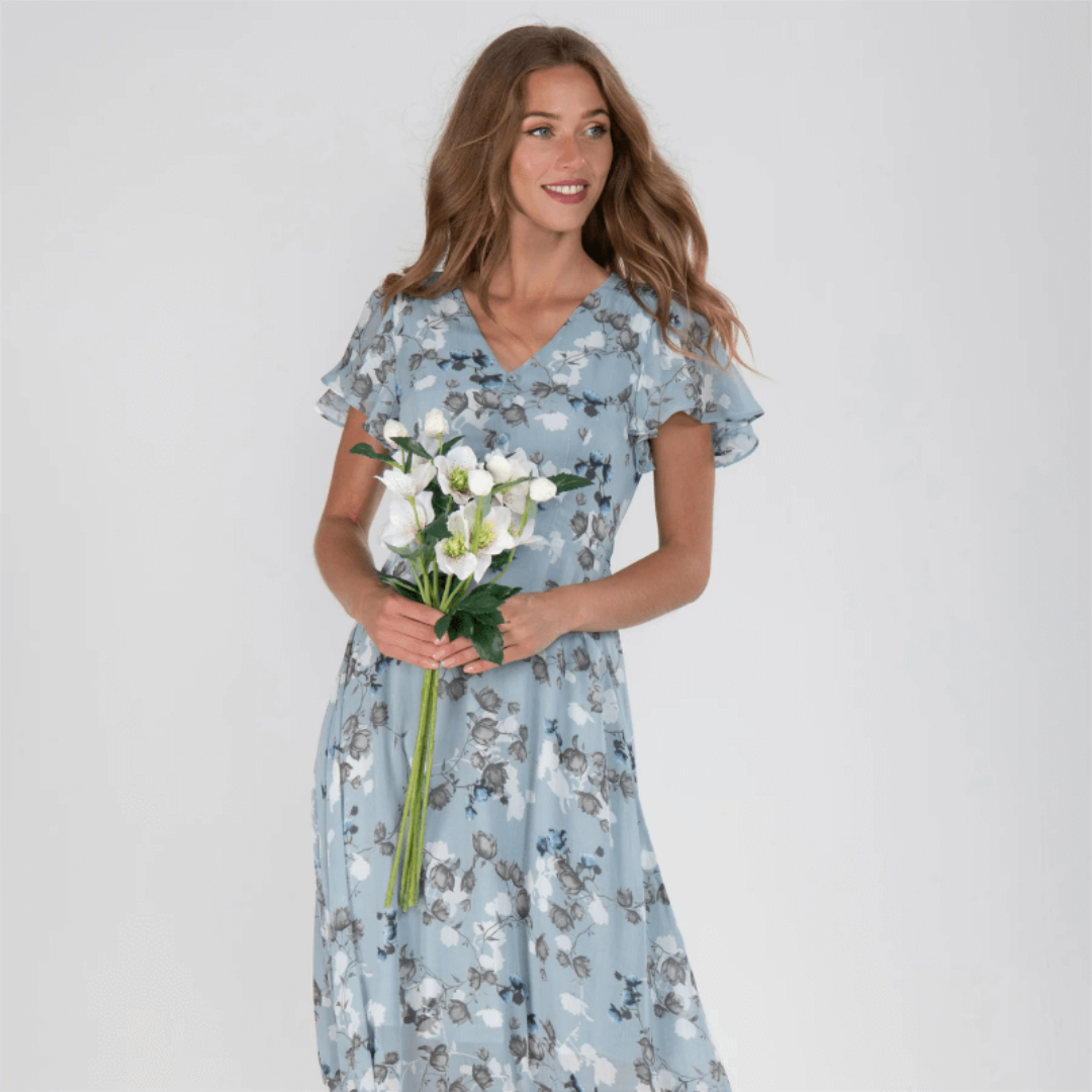 Robe Bohème Femme à Manches Bouffantes