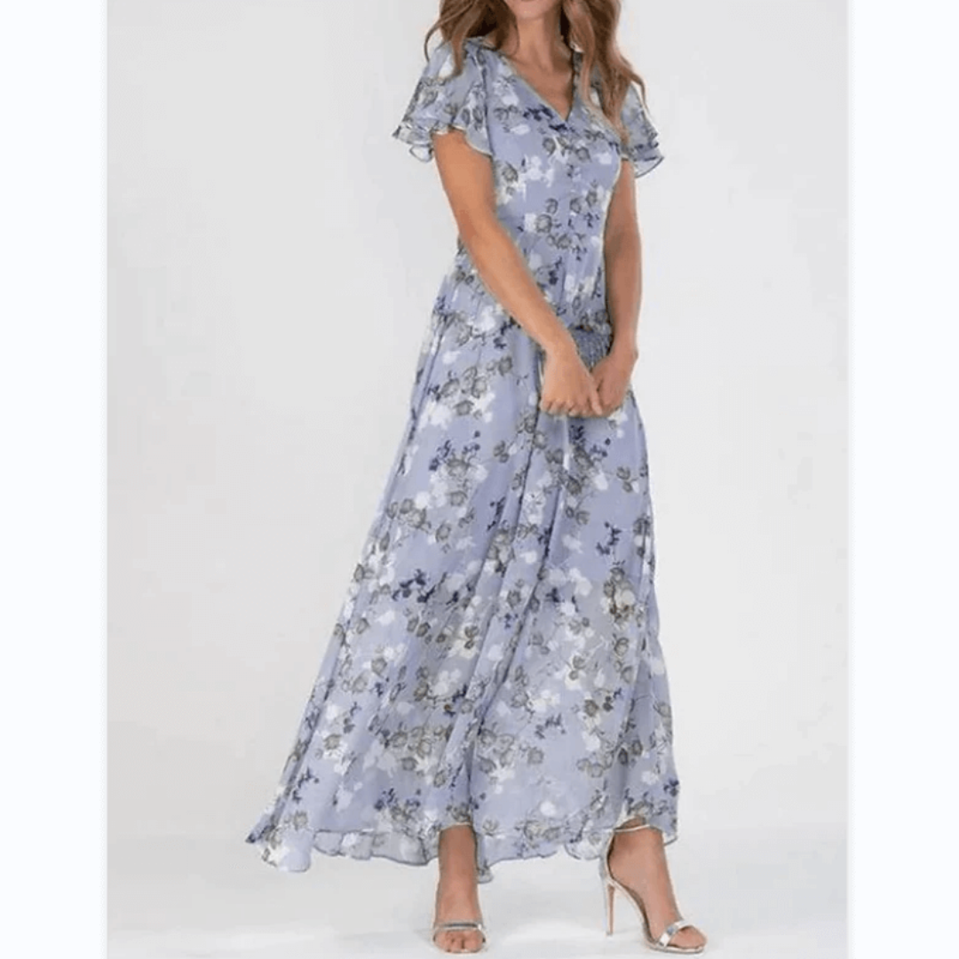 Robe Bohème Femme à Manches Bouffantes