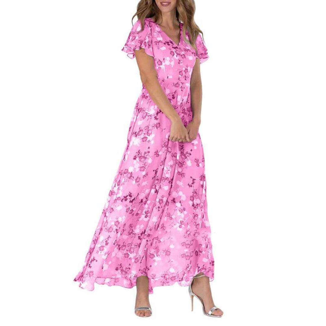 Robe Bohème Femme à Manches Bouffantes