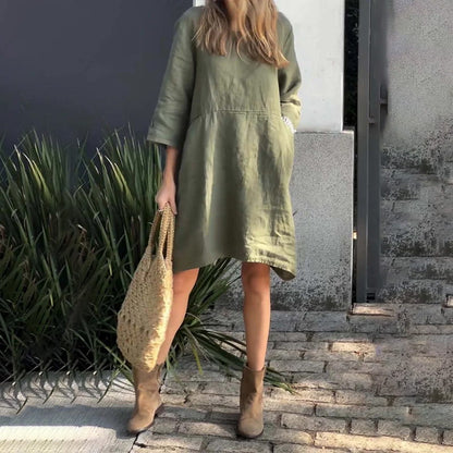 Robe Décontractée Chic avec Poches Taille Relaxe